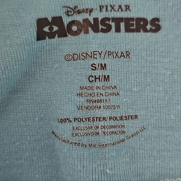 Disney Monsters Inc Sully Adult Onesie Pajamas Costume Blue Purple S/M Cosplay - Picture 7 of 16